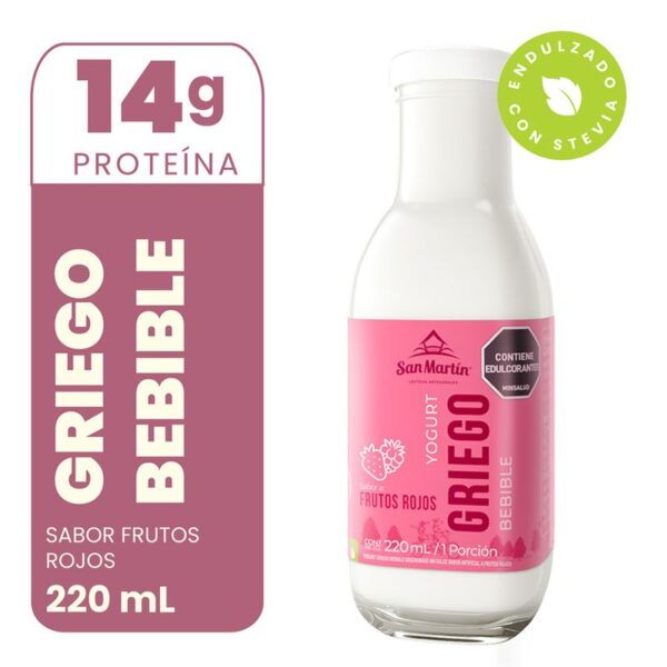 Yogurt griego San Martin bebible frutos rojos x220g