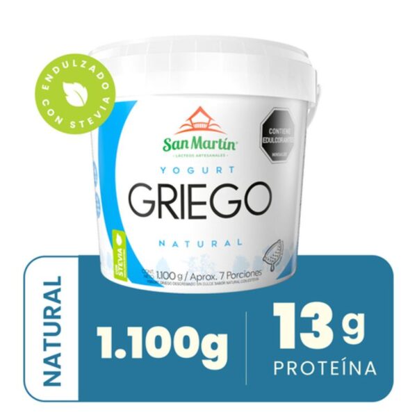 Yogurt griego San Martín natural x1100g