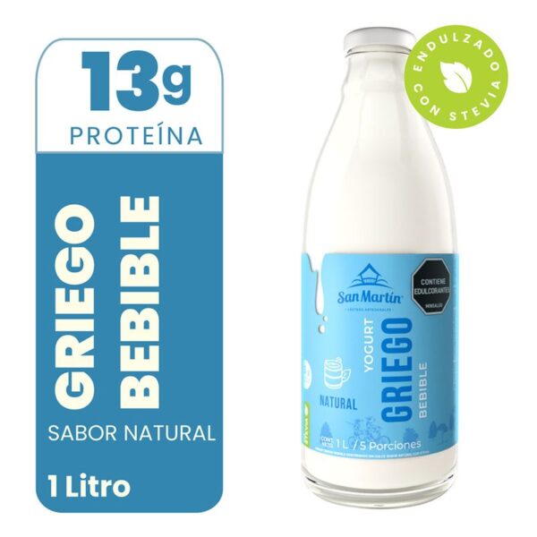 Yogurt griego San Martin bebible natural x1000g