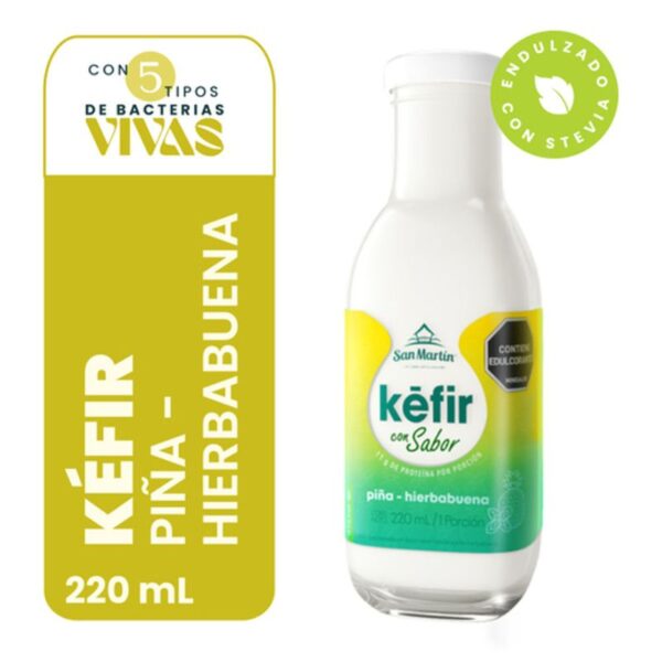 Bebida San Martin kefir pina hierbabuena x220ml