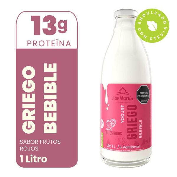 Yogurt griego San Martin bebible frutos rojos x1000g