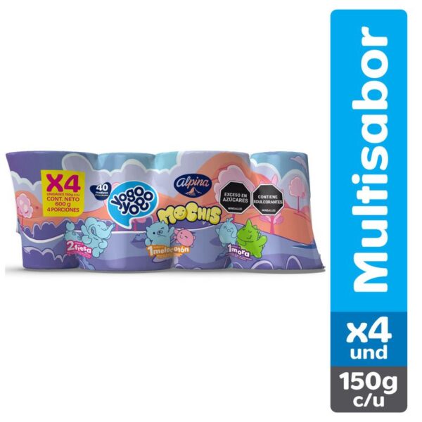 Alimento lácteo Yogo Yogo surtido vaso x4und x150g c-u