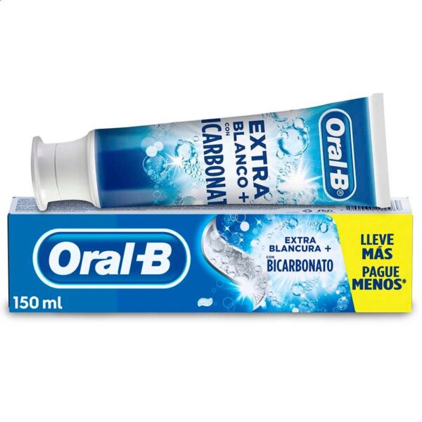 Crema Dental Con Flúor Oral-B Extra Blancura Con Bicarbonato x150ml