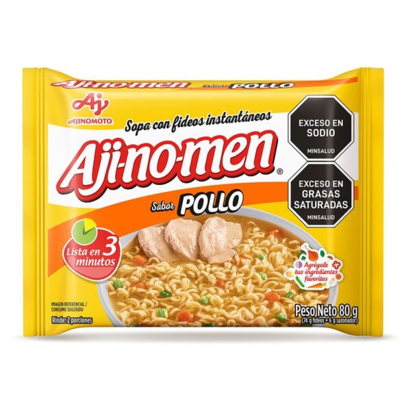 Sopa instantánea Ajinomen con fideos y pollo x80g