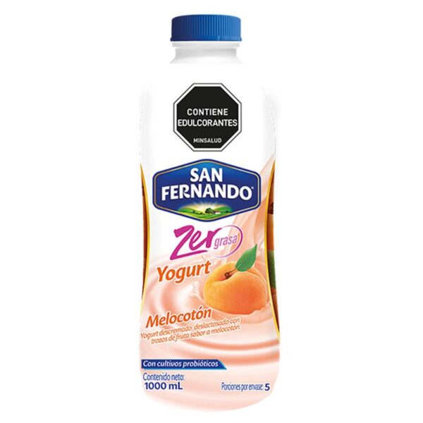 Yogurt San Fernando 0% grasa melocotón x1000g