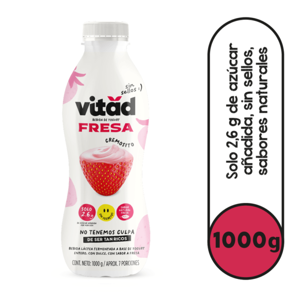 Bebida de Yogurt Vitad Sabor Fresa 1000g