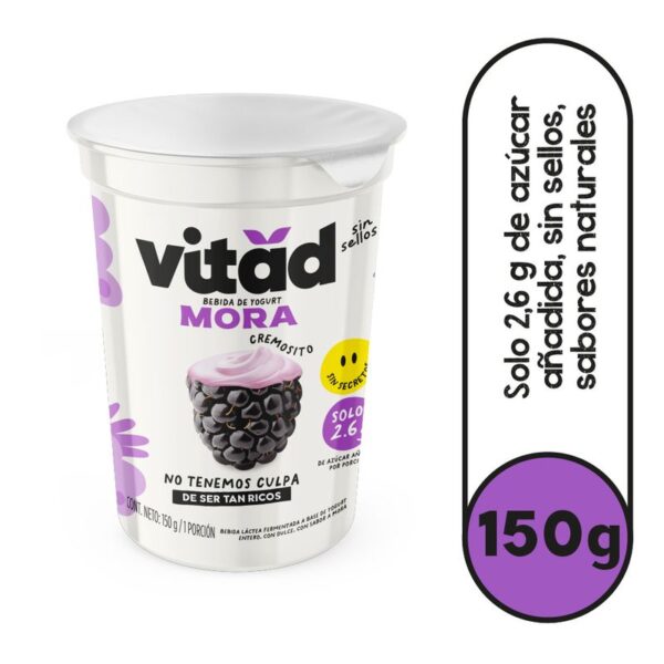 Bebida de Yogurt Vitad Sabor Mora 150g