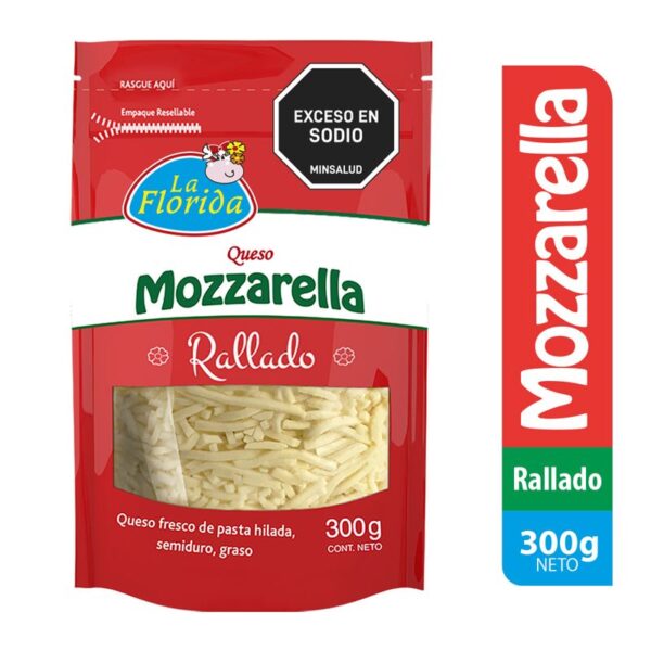 Queso mozzarella La Florida rallado x300g