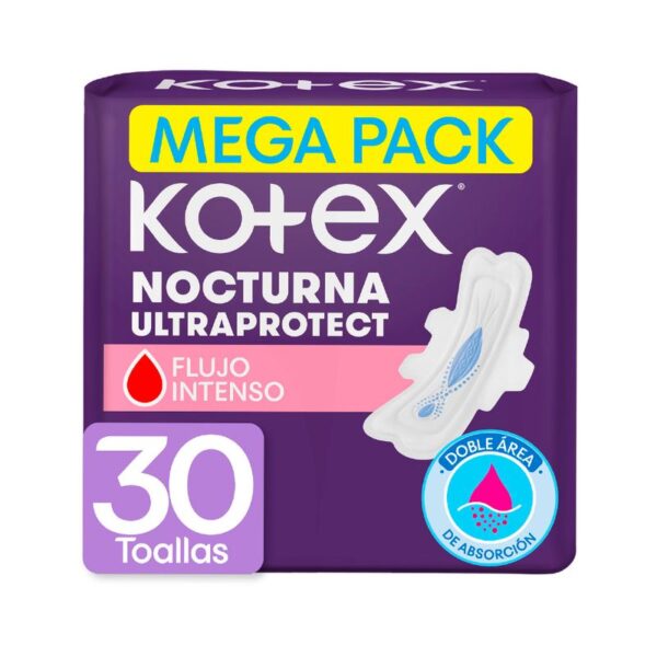 Toallas femeninas Kotex nocturna x30und