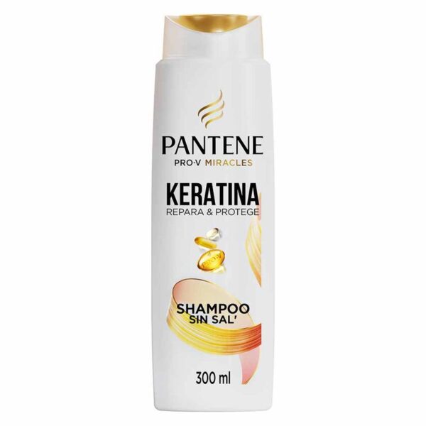 Shampoo sin Sal Pantene Pro-V Miracles Keratina Repara y Protege Reparador 300ml