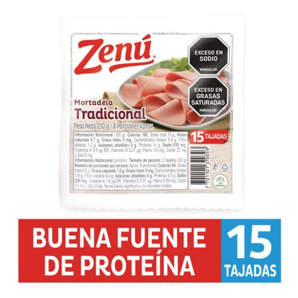 Mortadela tradicional Zenú x250g