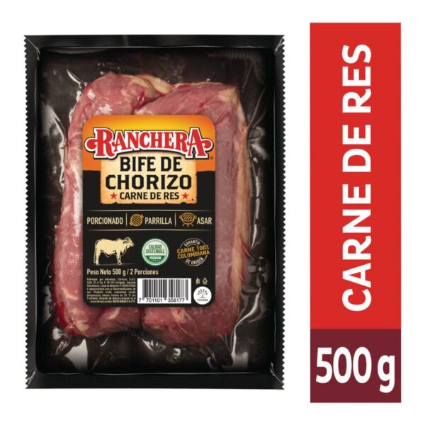 Bife de chorizo res Ranchera x 500gr