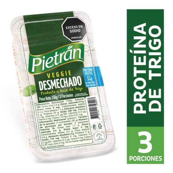 Proteína vegetal Pietrán Veggie desmechado x150g