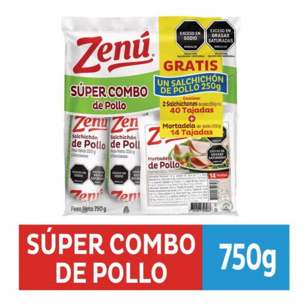 Combo Zenú Pollo x250grs + Salchichón Pollo 250grs