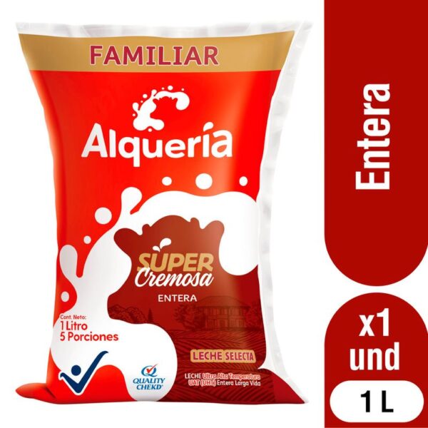 Leche Alquería Entera Super Cremosa Bolsa x1000 ml