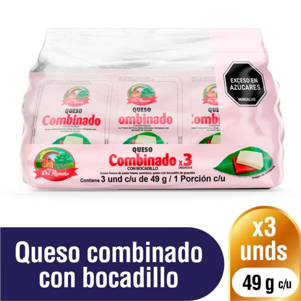 Queso Combinado del Rancho Bocadillo x3 Und x147grs