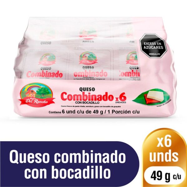 Queso Combinado Del Rancho Bocadillo x6 Und x294grs