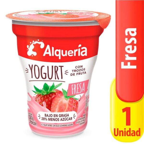 Yogurt Alquería Bajo en Grasa Fresa x150 grs