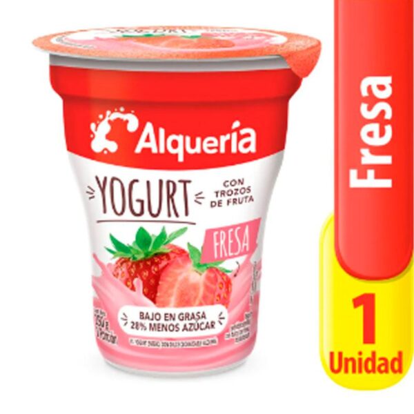 Yogurt Alquería Fortikids Vaso Fresa x 150 grs