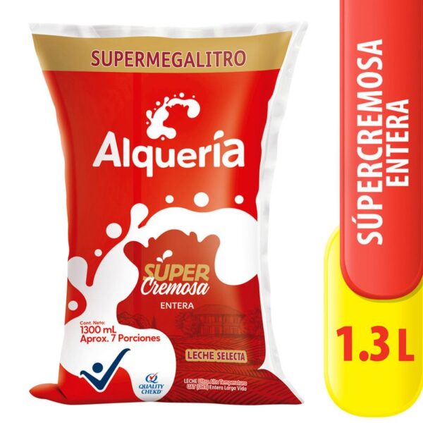 Leche Entera Alquería Súper Cremosa x1300 ml