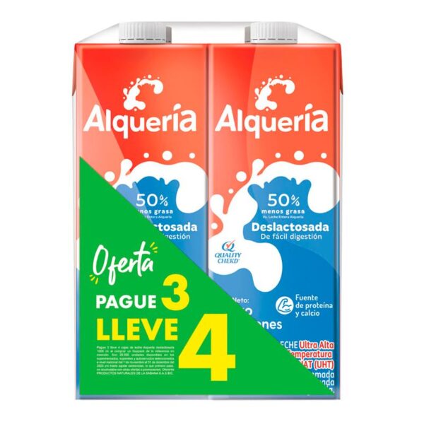 Leche Alquería Deslactosada Tetrapak x1000 ml