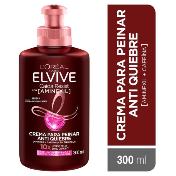 Crema para peinar Elvive Caída Resist Anti Quiebre con Aminexil x300ml