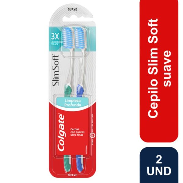 Cepillo de Dientes Colgate Slim Soft Suave x2 Und