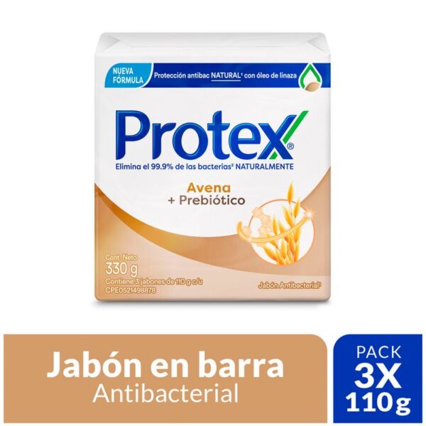 Jabón Antibacterial Protex Avena 110g x3 Und