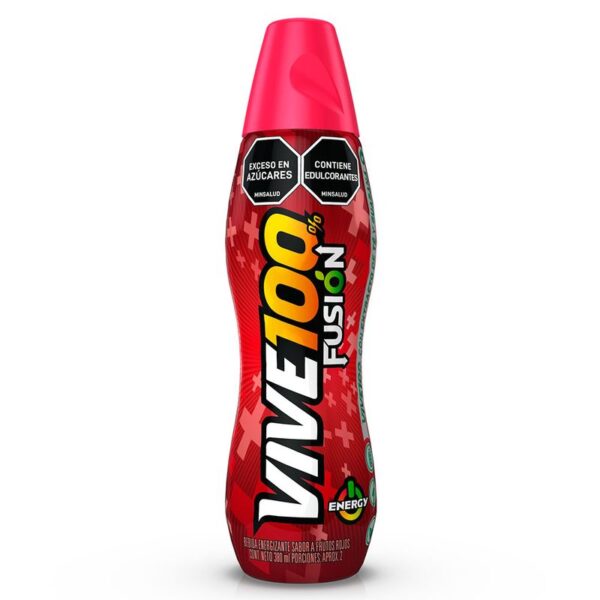 Bebida energizante Vive 100 fusión Frutos Rojos x 400ml