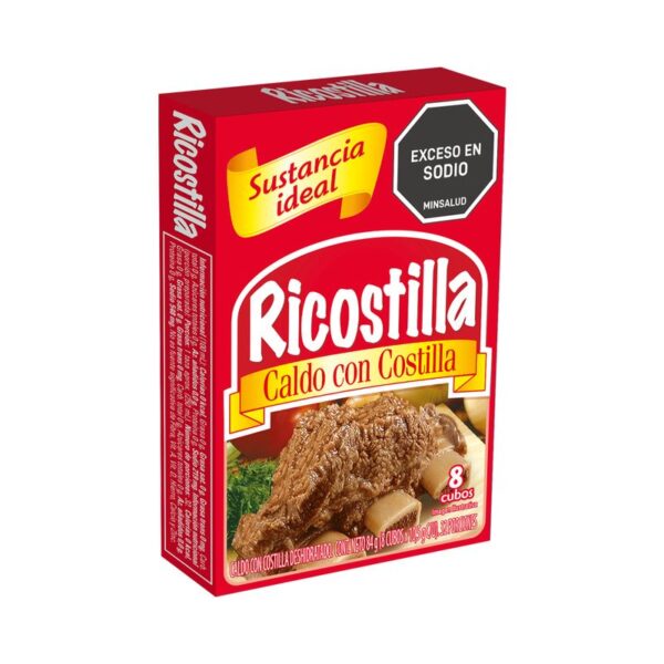 Caldo con costilla Ricostilla cubos x8und x84g