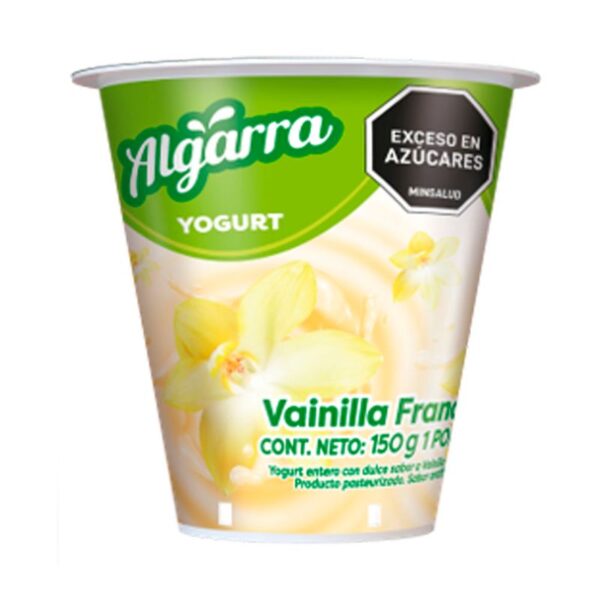 Yogurt Algarra Vainilla Francesa Vaso x150grs