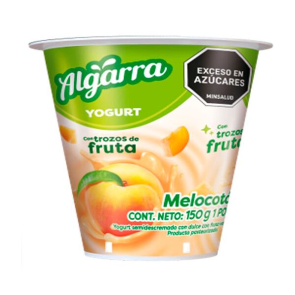 Yogurt Algarra Melocotón Vaso x150grs