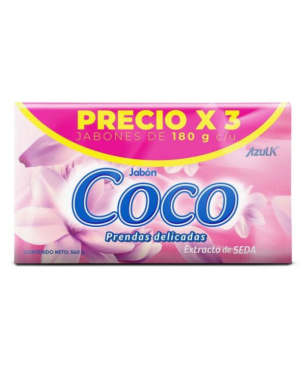 Jabón AzulK Coco Prendas Delicadas 180G X3 Unds