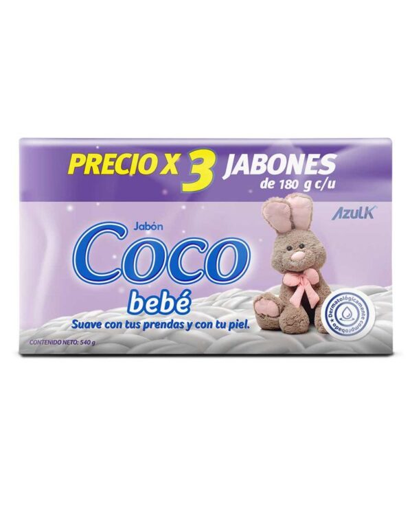 Jabon AzulK Coco Bebé 180 G X3 Unds