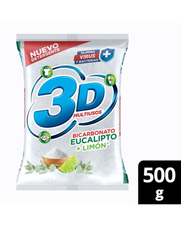 Detergente Polvo 3D Multiusos 500 G