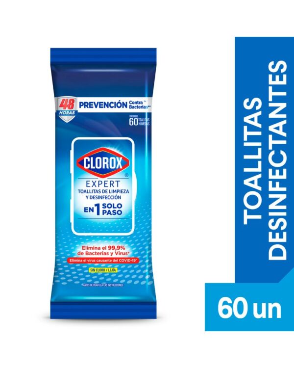 Toallitas Desinfectantes Clorox Expert Fresco Flowpack 60 Un