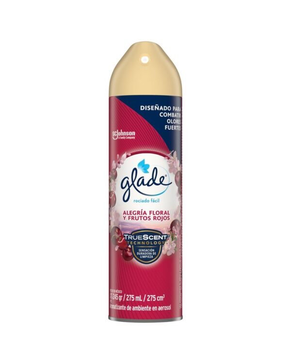 Ambientador Glade Aerosol Alegria Floral Y Frutos Rojos 275ml