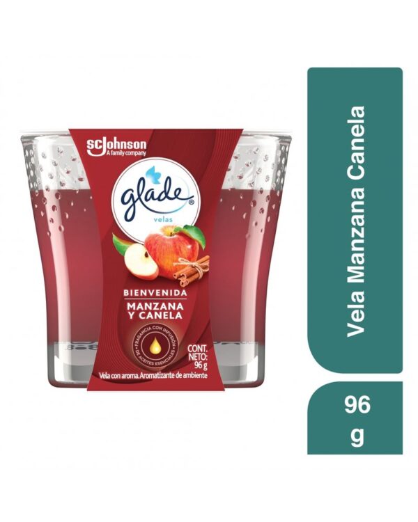 Vela Aromatizante Glade Manzana Y Canela 96g