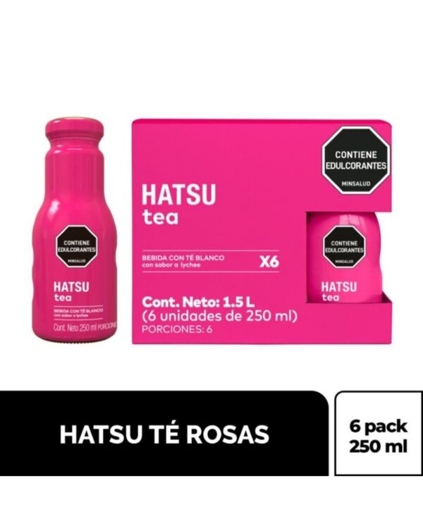 Té Hatsu Rosa Lychee 250 Ml X6 Unds