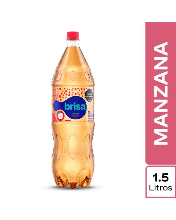 Agua Saborizada Brisa Con Gas Manzana 1,5 Lt