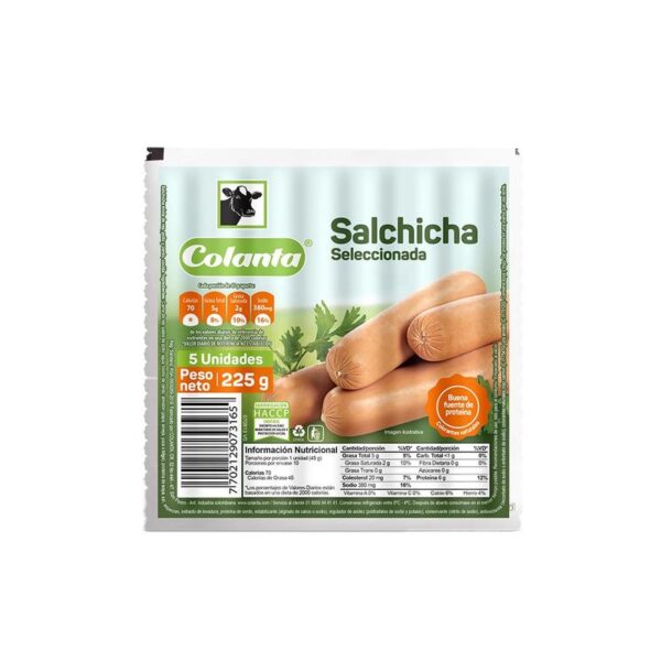 Salchicha mixta Colanta Seleccionada x5und x225g