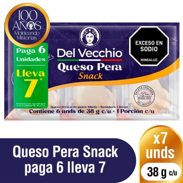 Queso pera Del Vecchio pague 6 lleve 7 x228g