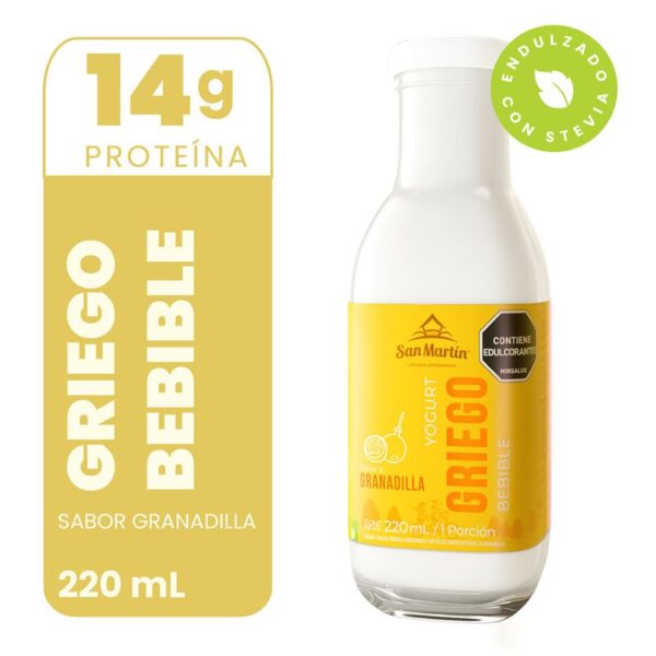 Yogurt griego San Martín bebible granadilla x220g