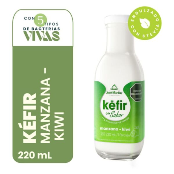 Bebida San Martin kefir manzana y kiwi con stevia x220ml