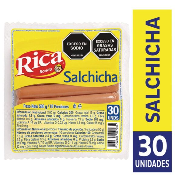 Salchicha Rica x30und x500g