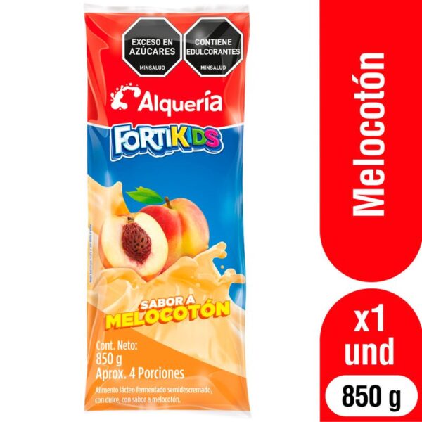 Alimento Lácteo Alquería Fortikids Melocotón x850grs