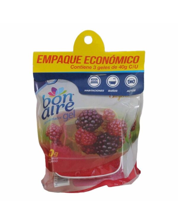 AMBTADOR BON AIRE GEL MORA 40g X3 P/ESP