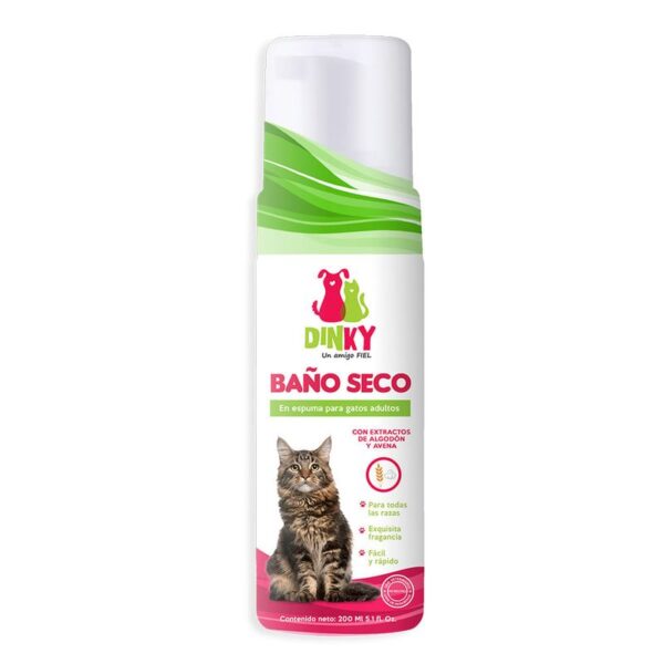 Baño Dinky seco espuma para gato adulto x200ml