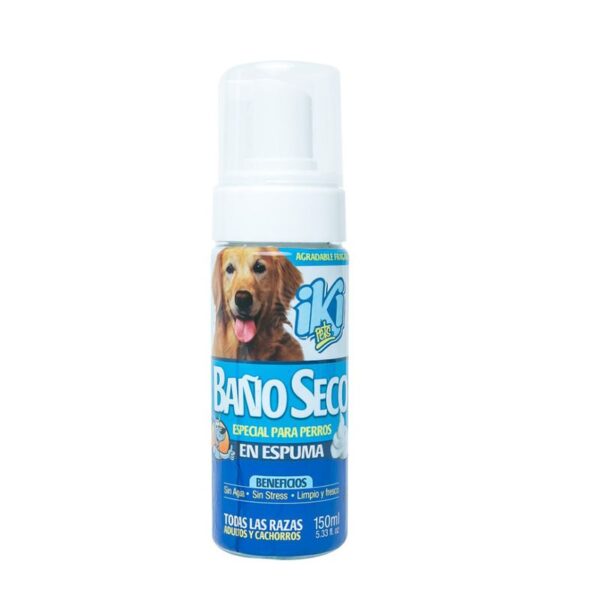 Baño seco en espuma para perros Iki Pets x150ml