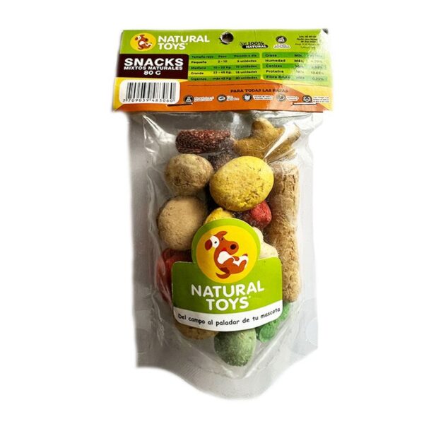 Snack Para Perro Natural Toys Mixto Naturales x80g